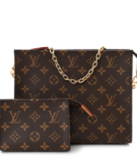 SuperfakeLouis Vuitton Toiletry Pouch On Chain PM Monogram Gold Hardware