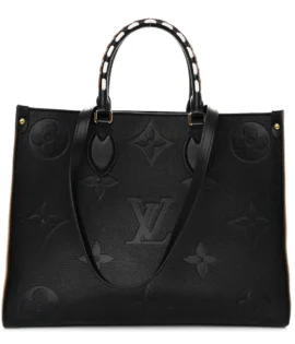 Superfake Louis Vuitton Wild At Heart Onthego MM Black Empreinte Monogram Giant Gold Hardware