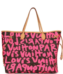 Superfake Louis Vuitton X Stephen Sprouse Neverfull GM Fuchsia Pink Monogram Graffiti