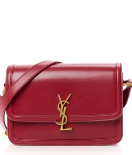 superfake Saint Laurent Box Calfskin Medium Monogram Solferino Satchel Rouge Opyum Brass Hardware