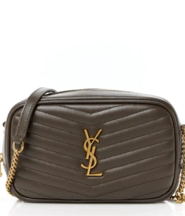 superfake Saint Laurent Calfskin Matelasse Monogram Mini Lou Camera Bag Light Musk Gold Hardware