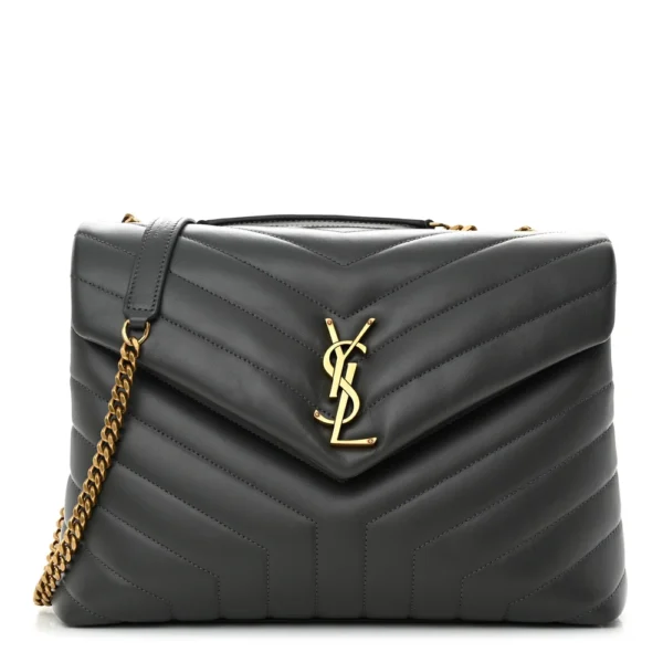 Superfake Discover the exquisite "Saint Laurent Calfskin Y Quilted Monogram Medium Loulou Chain Satchel" with storm gold hardware at superfakebags.is. Luxury within reach!a