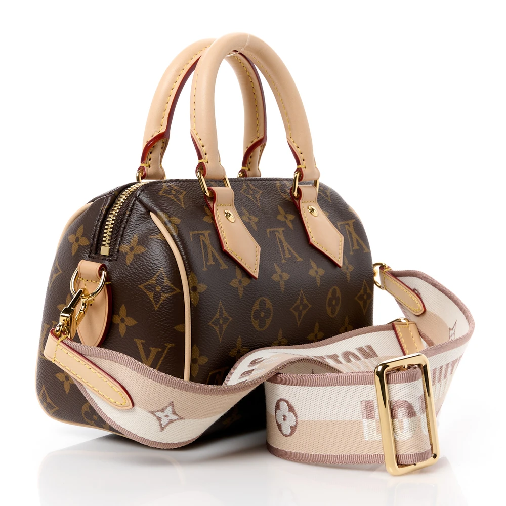 Speedy Bandouliere 20 Super Clone Monogram Canvas Gold Hardware Mini HandBag - Image 7