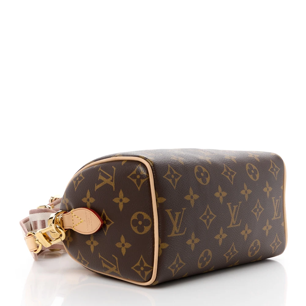 Speedy Bandouliere 20 Super Clone Monogram Canvas Gold Hardware Mini HandBag - Image 6