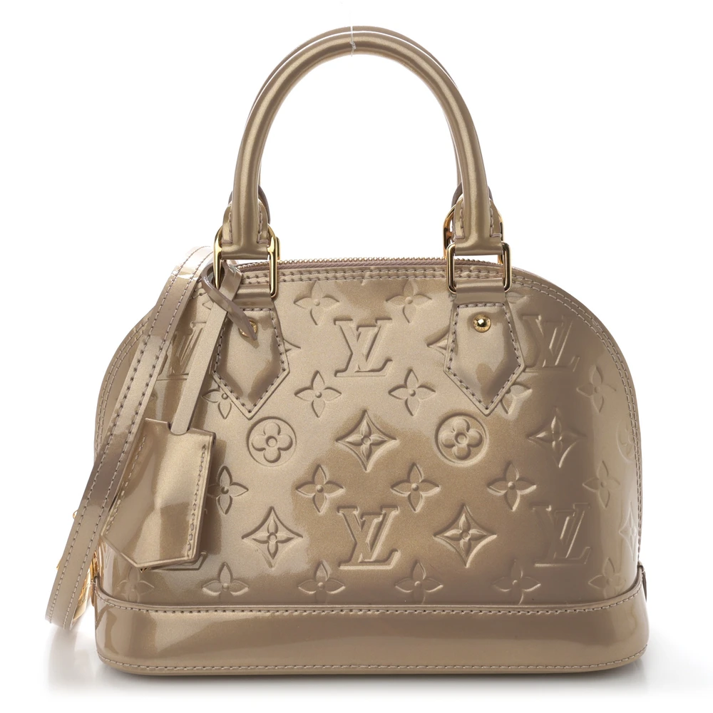 Alma BB 1:1 replica Beige Poudre Vernis Leather Gold Hardware HandBag