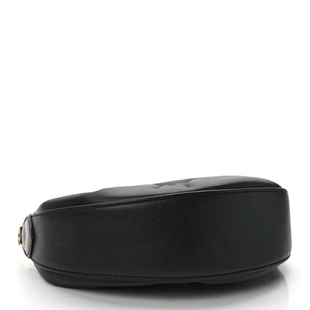 Over The Moon PM 1:1 Replica Black Leather Crescent Shoulder Bag - Image 2