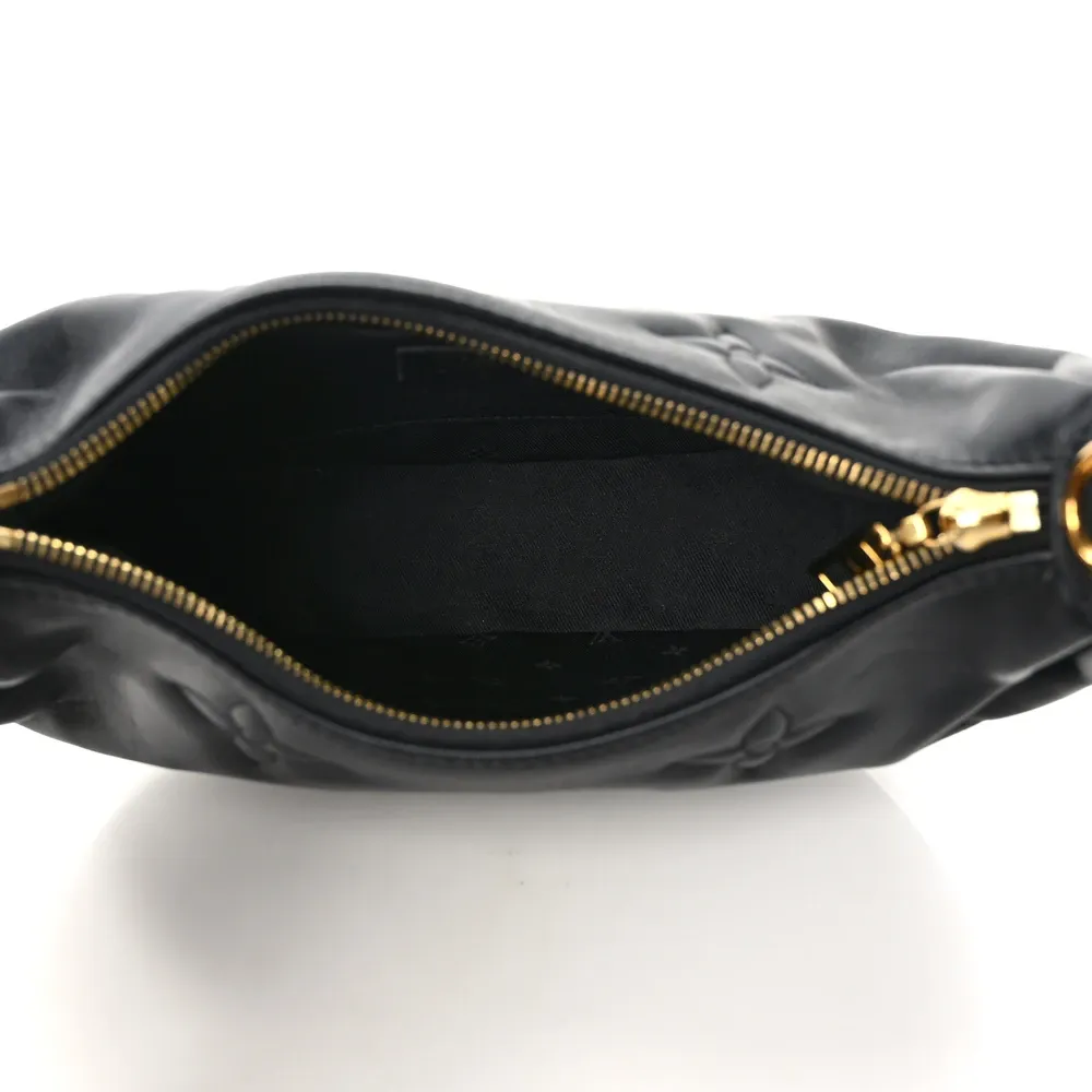 Over The Moon PM 1:1 Replica Black Leather Crescent Shoulder Bag - Image 4