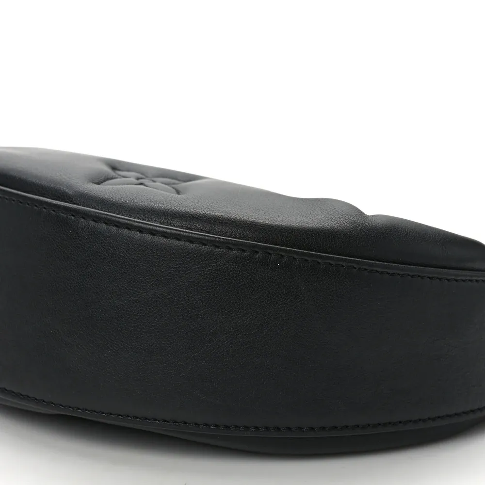Over The Moon PM 1:1 Replica Black Leather Crescent Shoulder Bag - Image 5