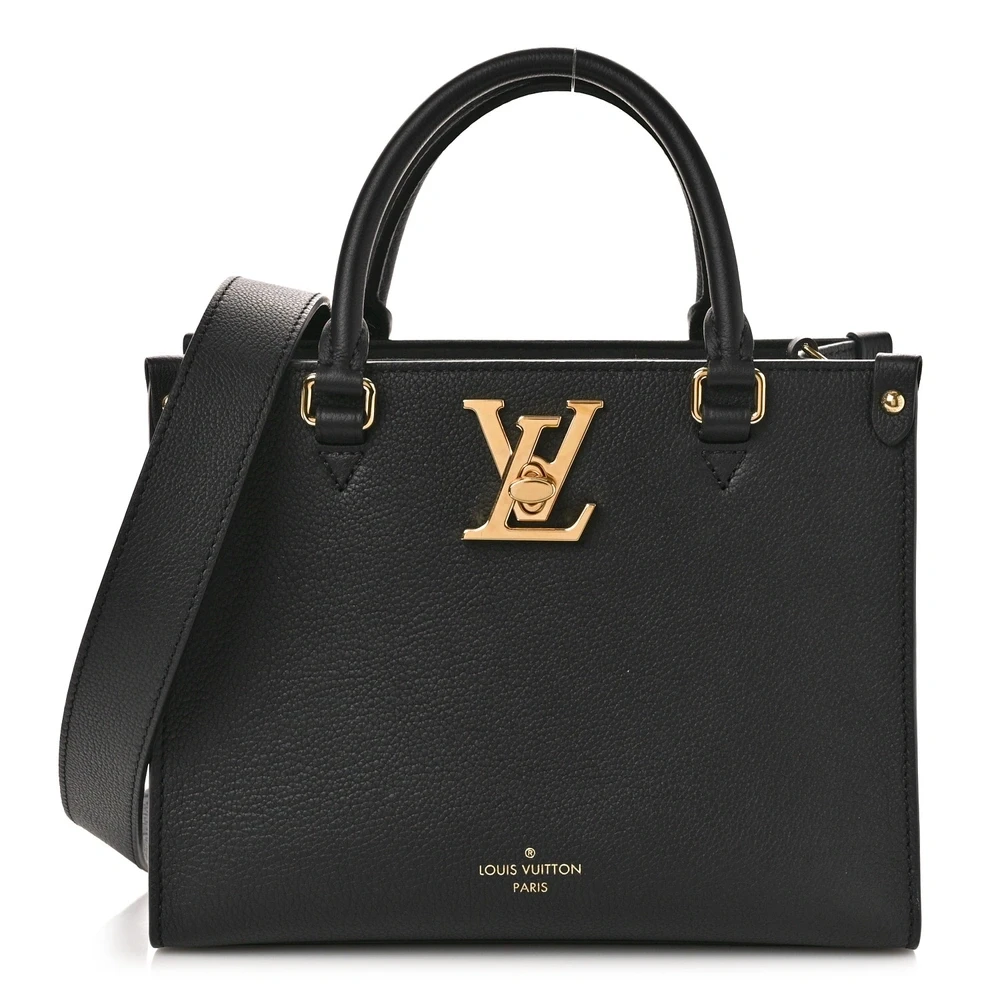 Lock & Go Tote PM Super Clone Black Calfskin Leather Handbag