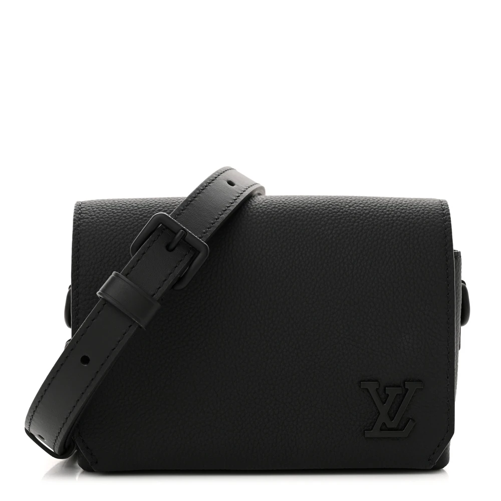 Fastline Wallet  Super Clone Black Cowhide Leather Compact Crossbody Wallet