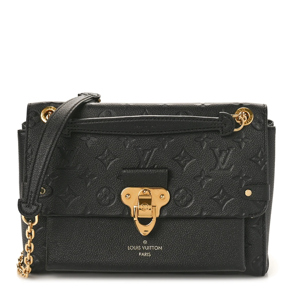 Vavin PM Super Clone Black Empreinte Leather Brass Hardware Shoulder Bag