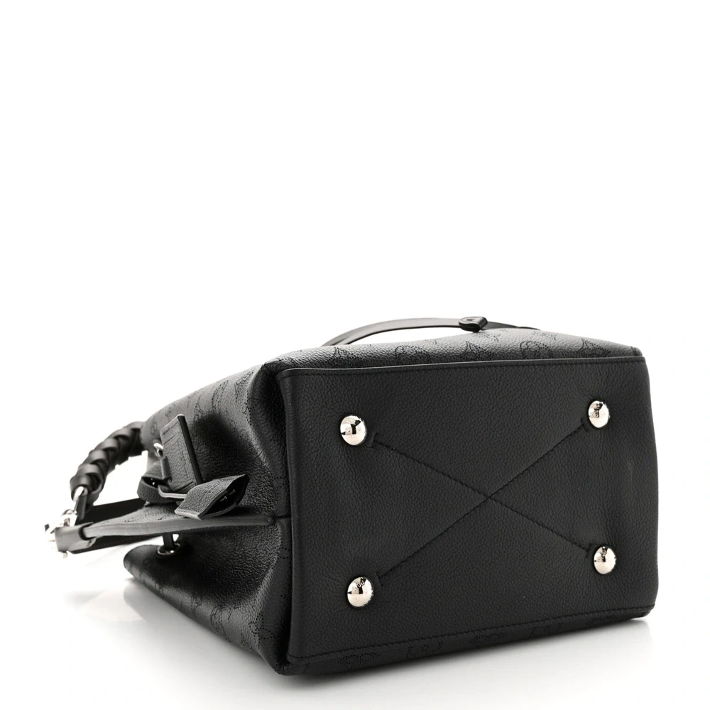 LV Muria 1:1 Replica Black Mahina Perforated Leather BucketBag - Image 7