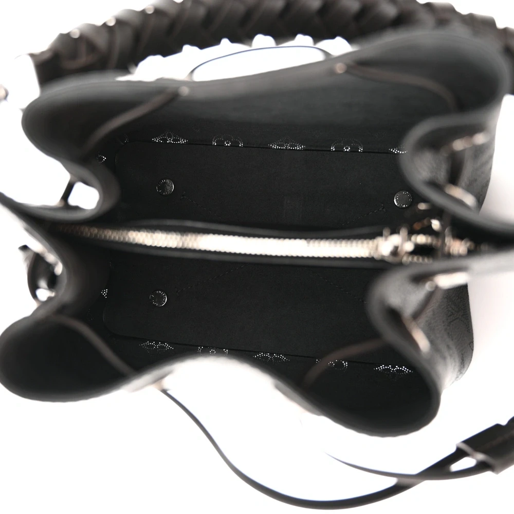 LV Muria 1:1 Replica Black Mahina Perforated Leather BucketBag - Image 5