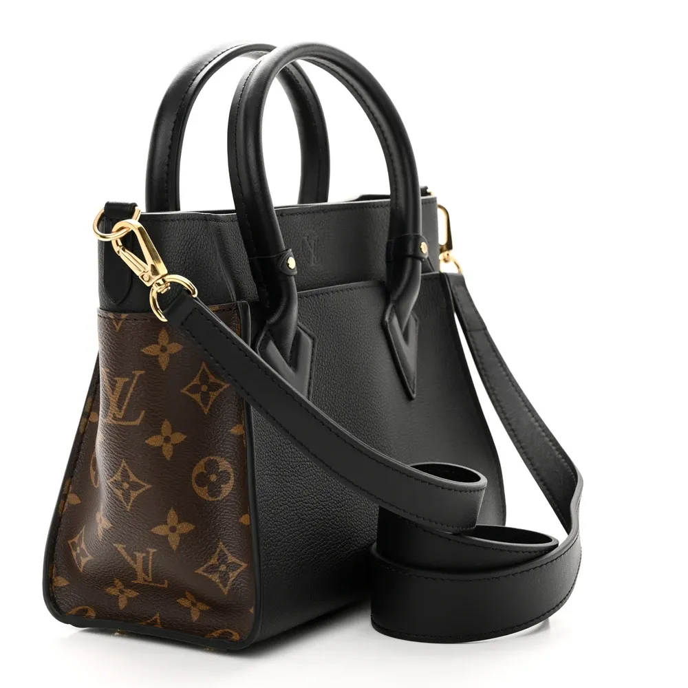 Lockme PM Super Clone Black Monogram Calfskin Leather Shoulder Bag - Image 8