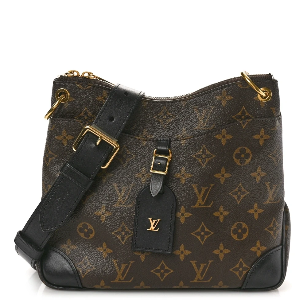 Odéon PM  1:1 Replica Louis Vuitton  Monogram Canvas Crossbody with Leather Trim