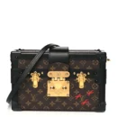 Petite Malle PM 1:1 Replica Black Monogram Mini Trunk Bag with Gold Hardware
