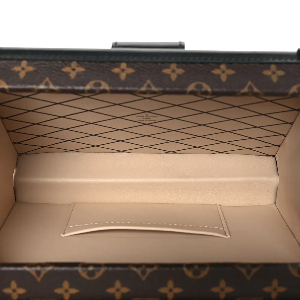Petite Malle PM 1:1 Replica Black Monogram Mini Trunk Bag with Gold Hardware - Image 5