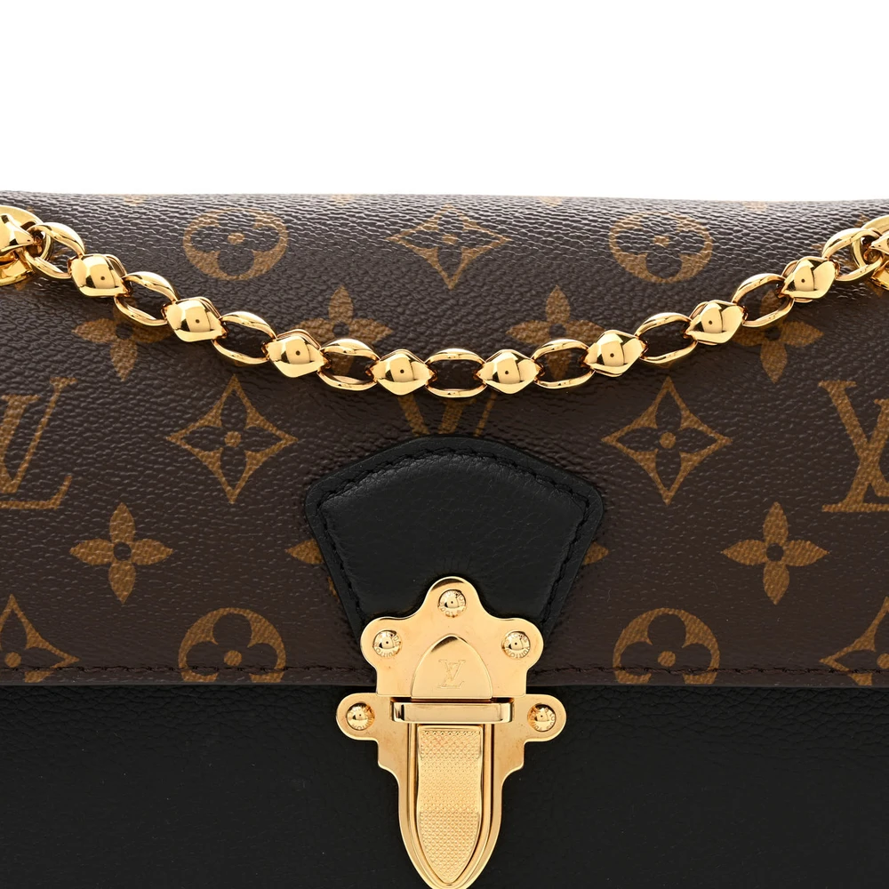 Victoire MM Super Clone Black Monogram Canvas Shoulder Handbag - Image 7