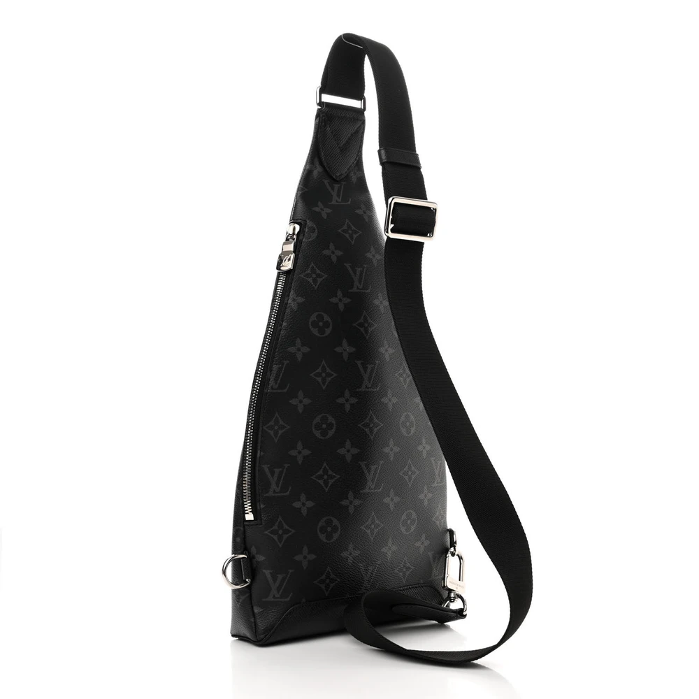 1:1 Mirror Quality Replica LV Duo Slingbag MM Black Taigarama Crossbody Sling Bag - Image 8