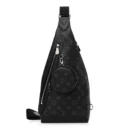1:1 Mirror Quality Replica LV Duo Slingbag MM Black Taigarama Crossbody Sling Bag