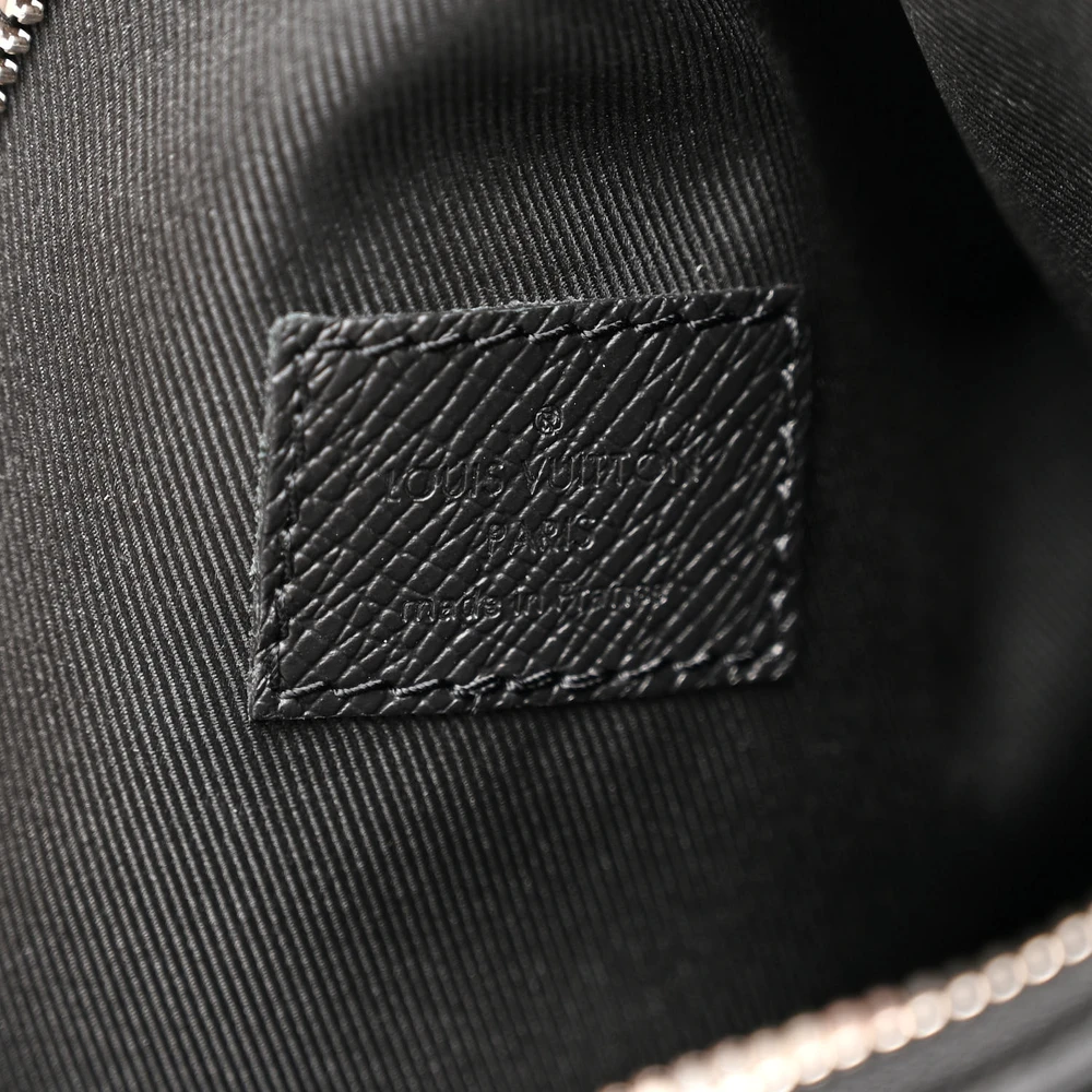 1:1 Mirror Quality Replica LV Duo Slingbag MM Black Taigarama Crossbody Sling Bag - Image 4