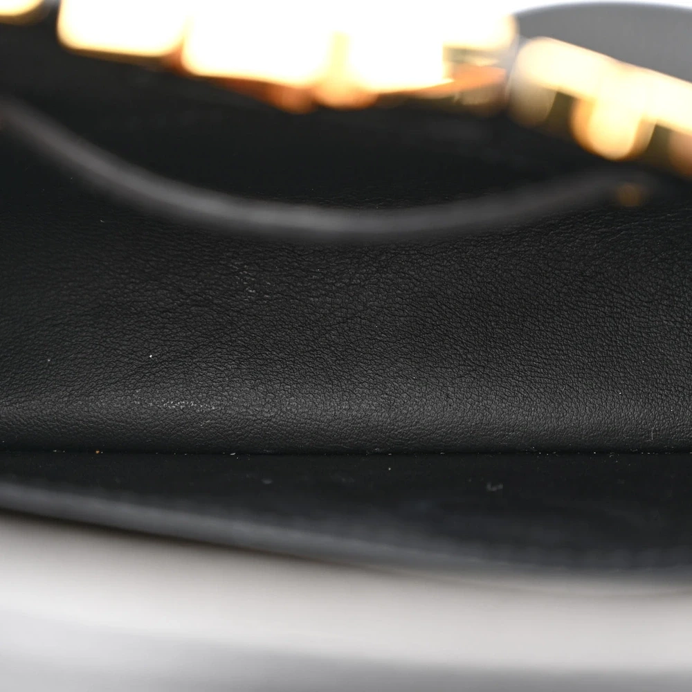 Capucines Mini Super Clone Black Taurillon Leather Embellished Flower Crown Gold Hardware Bag - Image 5