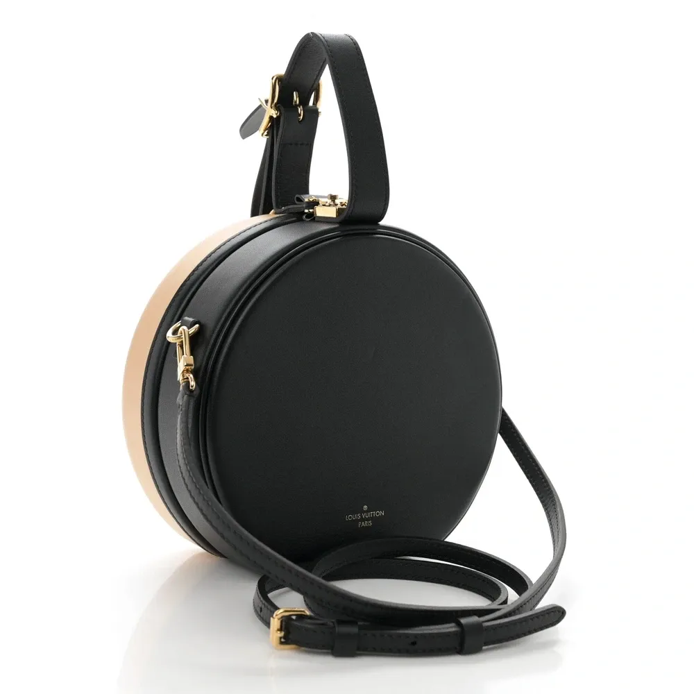 Onthego MM Super Clone Black Beige Calfskin Leather Structured Tote - Image 9
