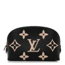 Cosmetic Pouch 1:1 Replica Black Beige Empreinte Monogram Giant Leather Gold Hardware Pouch