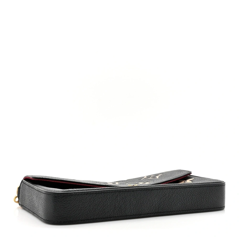 Félicie Pochette Super Clone Black & Beige Empreinte Giant Monogram Chain Wallet - Image 6