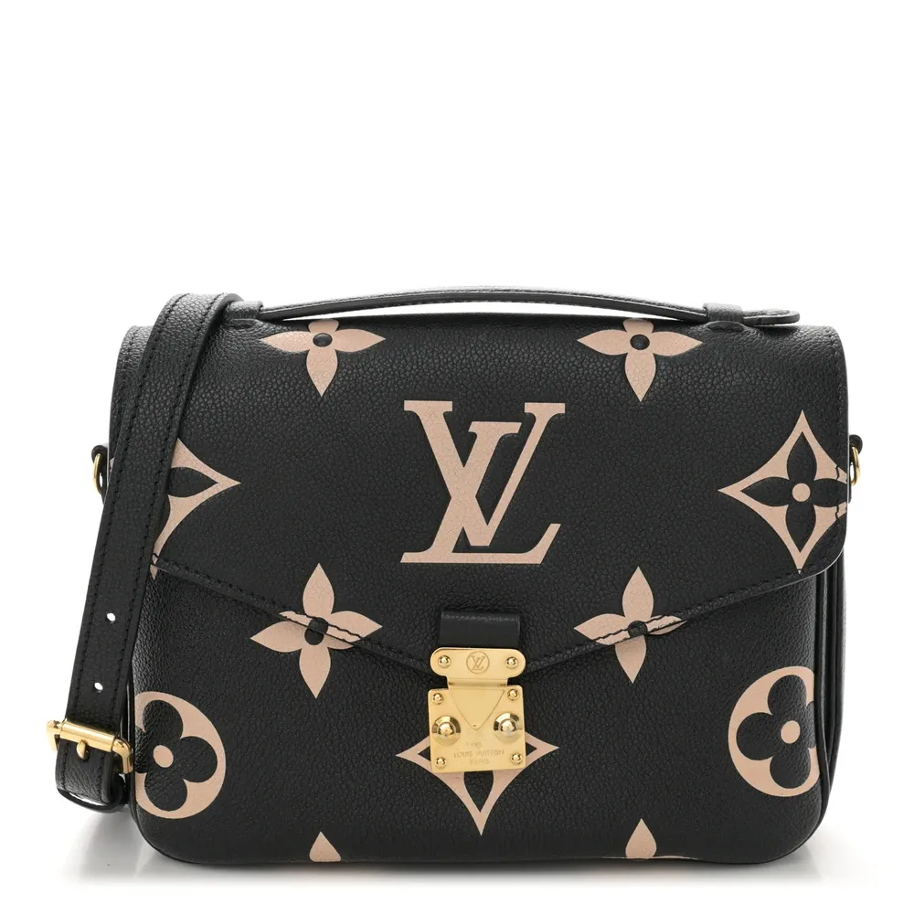 Luxury Pochette Métis 1:1 Replica Black Beige Empreinte Embossed Leather Crossbody bag