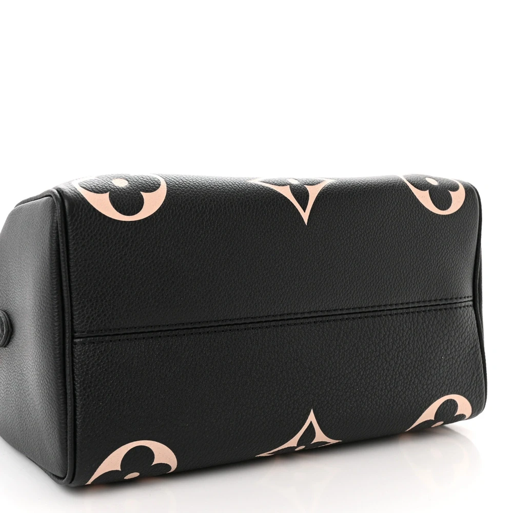 Speedy Bandoulière 25 1:1 replica Beige Empreinte Monogram Giant Leather Gold Hardware Bag - Image 6