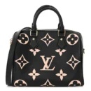 Speedy Bandoulière 25 1:1 replica Beige Empreinte Monogram Giant Leather Gold Hardware Bag