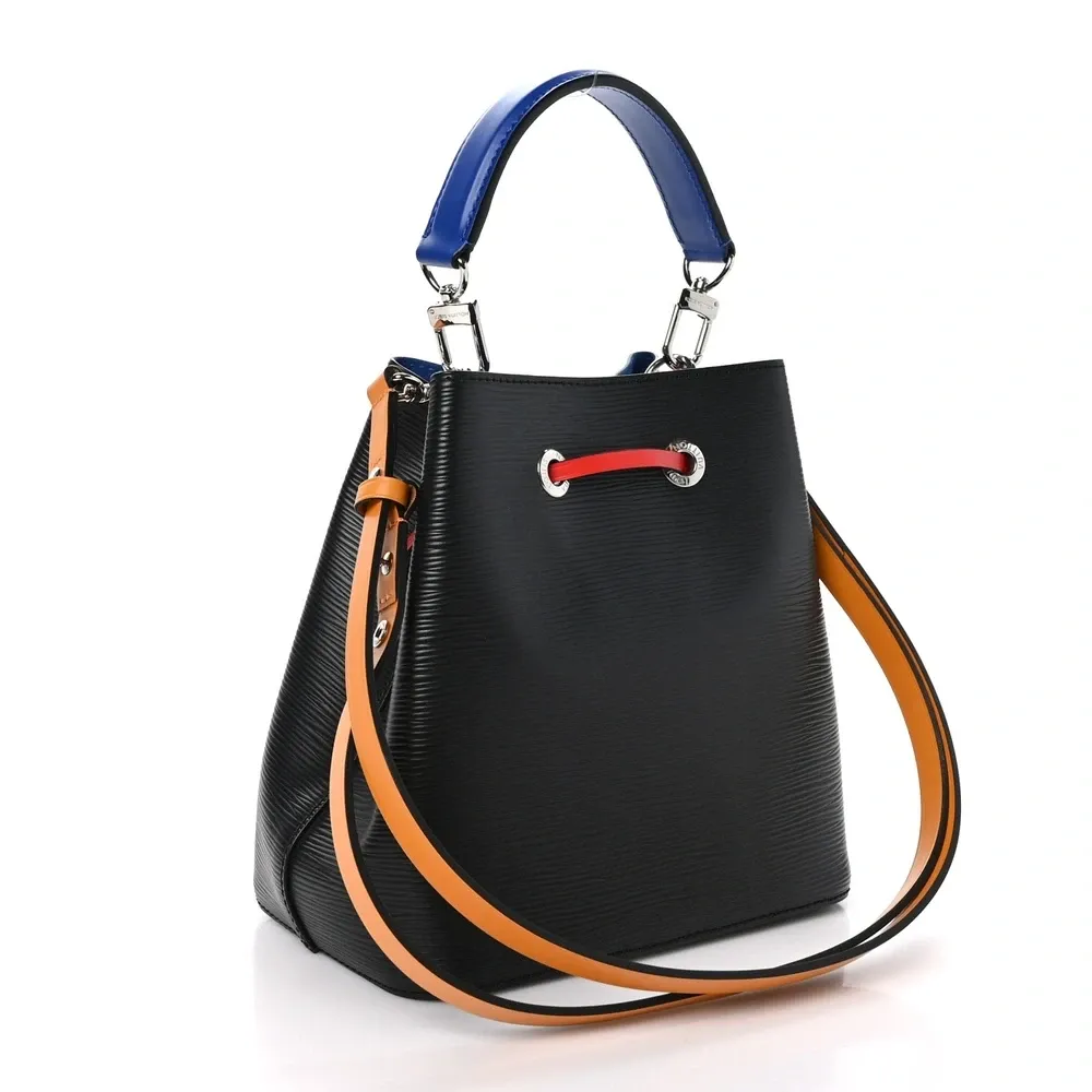 NeoNoe BB 1:1 Replica Black & Safran Monogram Canvas Crossbody Bucket Bag - Image 8