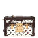 Petite Malle1:1 Replica Black White Monogram Canvas Gold Hardware Trunk Handbag