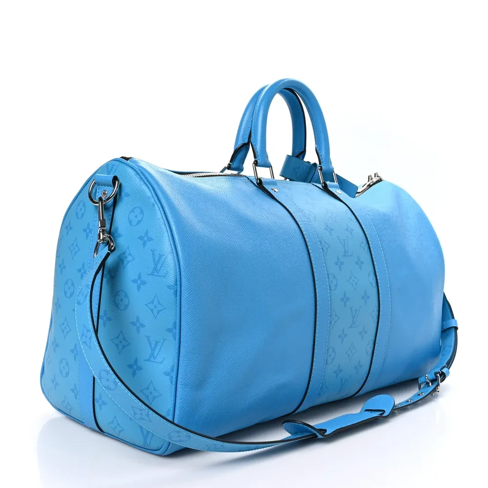 Keepall 50 1:1 Replica Taiga Leather Monogram Travel Duffle Bag - Image 3