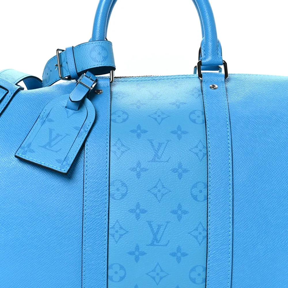 Keepall 50 1:1 Replica Taiga Leather Monogram Travel Duffle Bag - Image 4