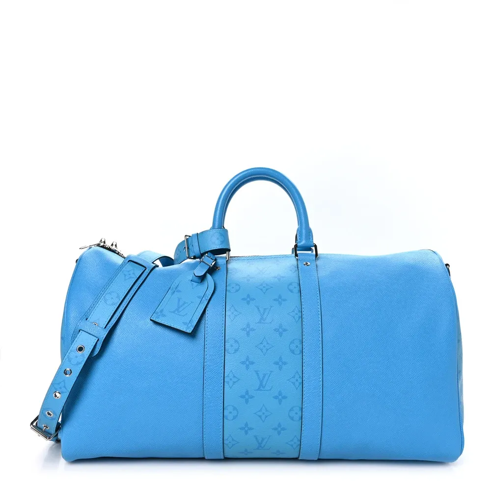 Keepall 50 1:1 Replica Taiga Leather Monogram Travel Duffle Bag