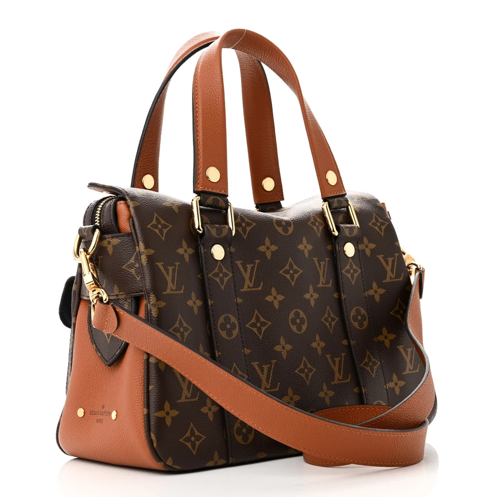 Manhattan NM Super Clone Caramel Monogram Canvas Gold Hardware Handbag - Image 5
