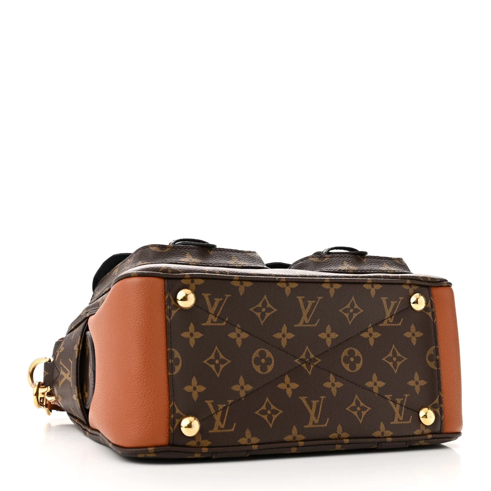 Manhattan NM Super Clone Caramel Monogram Canvas Gold Hardware Handbag - Image 4