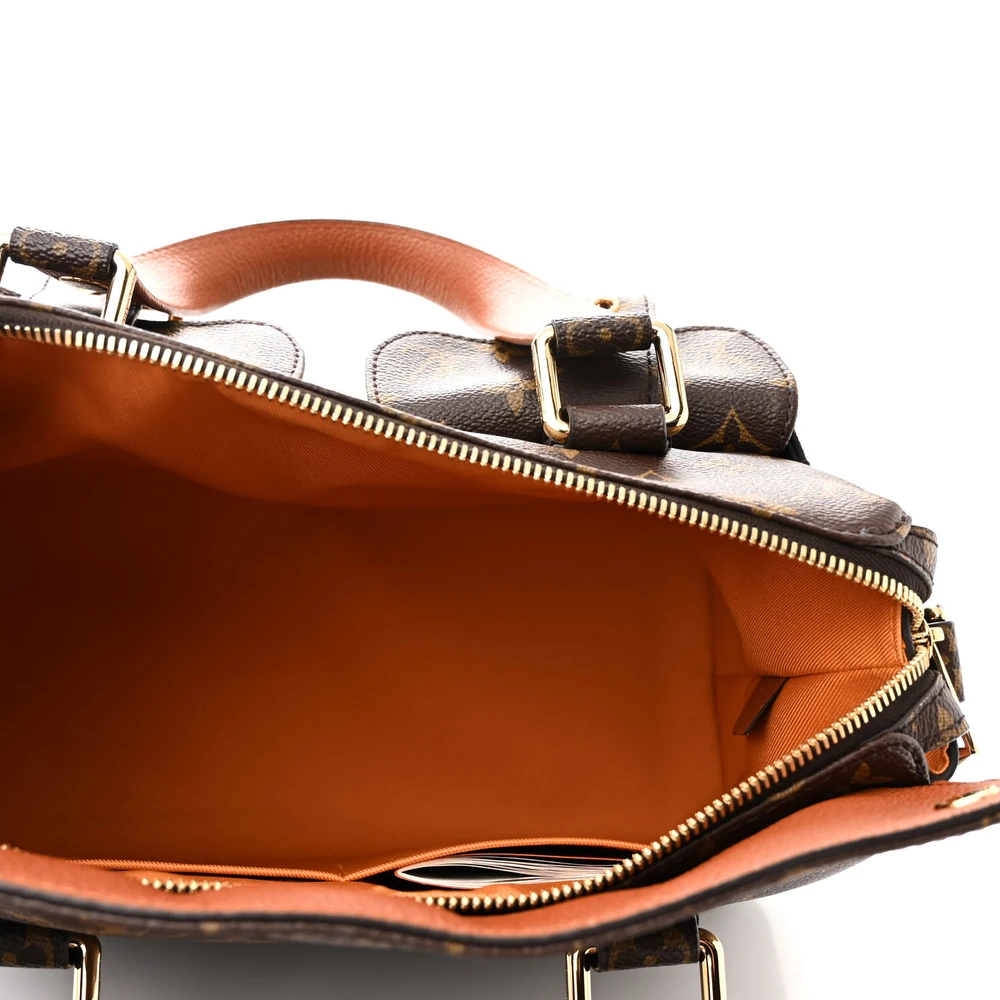 Manhattan NM Super Clone Caramel Monogram Canvas Gold Hardware Handbag - Image 2