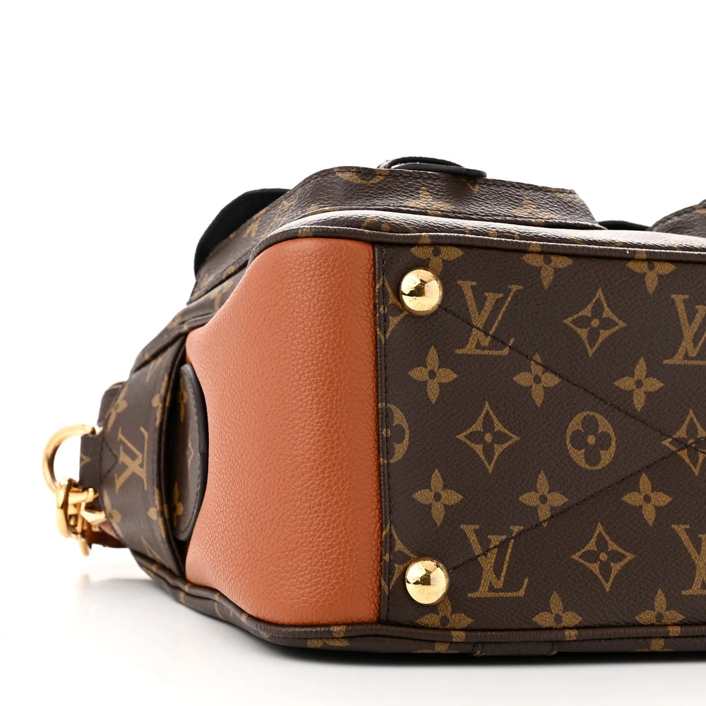 Manhattan NM Super Clone Caramel Monogram Canvas Gold Hardware Handbag - Image 7