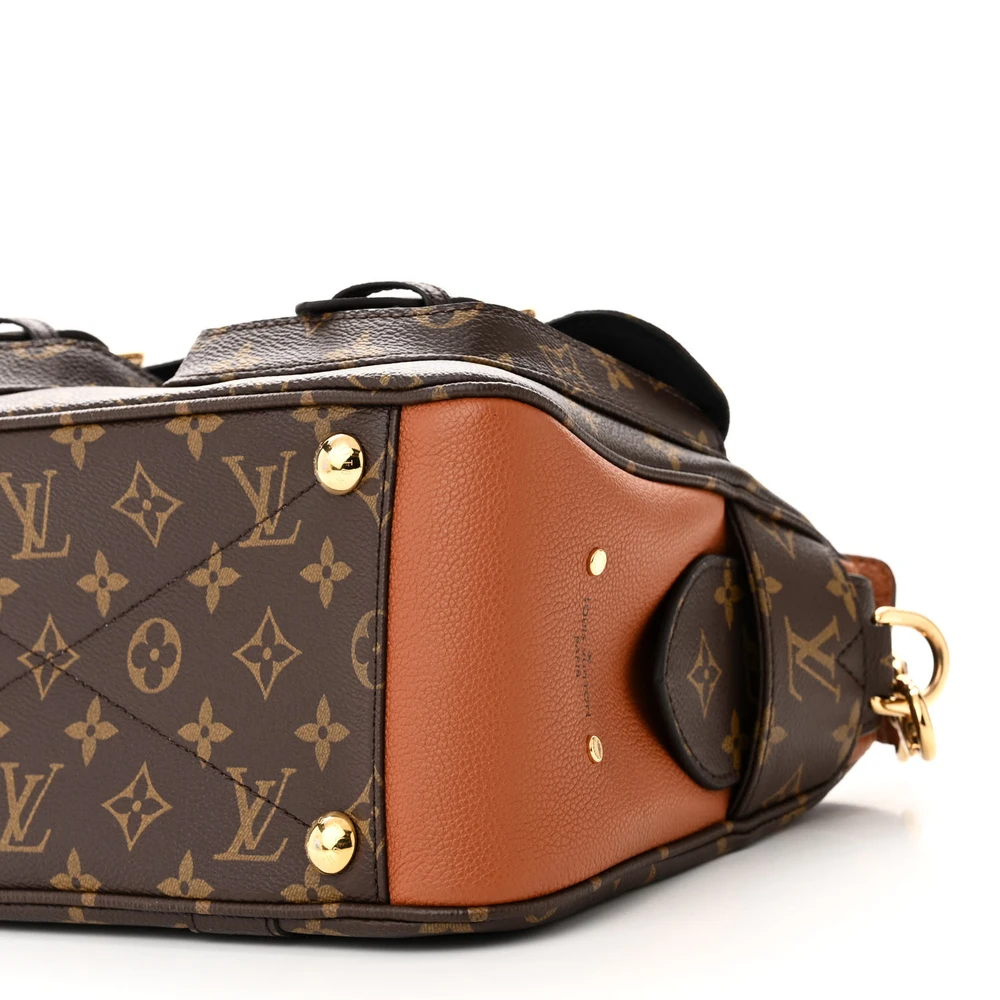 Manhattan NM Super Clone Caramel Monogram Canvas Gold Hardware Handbag - Image 6