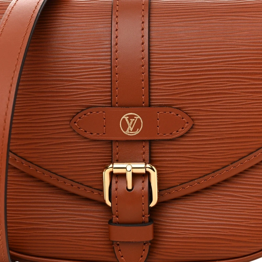 Saumur BB Super Clone Cognac Monogram Canvas Crossbody Brass Hardware - Image 6
