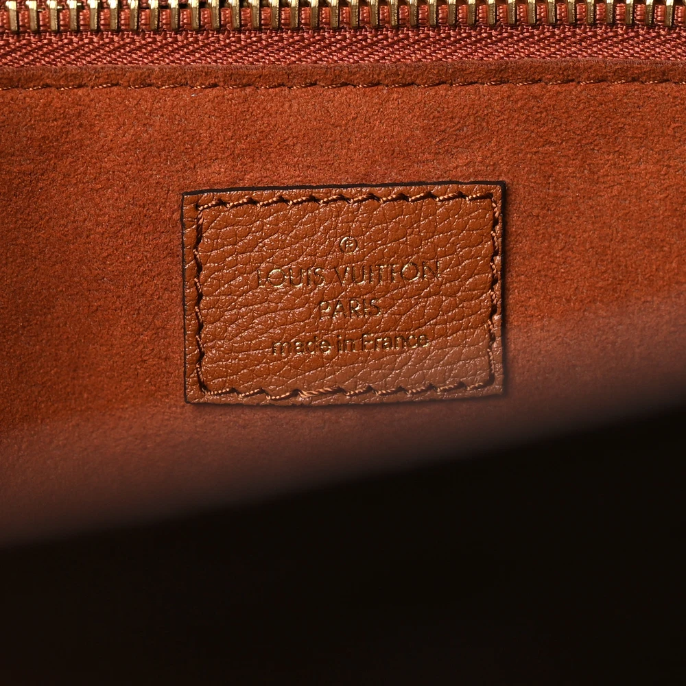 Neverfull MM Super Clone Cognac Empreinte Monogram Giant Leather Gold Hardware Tote Bag - Image 3