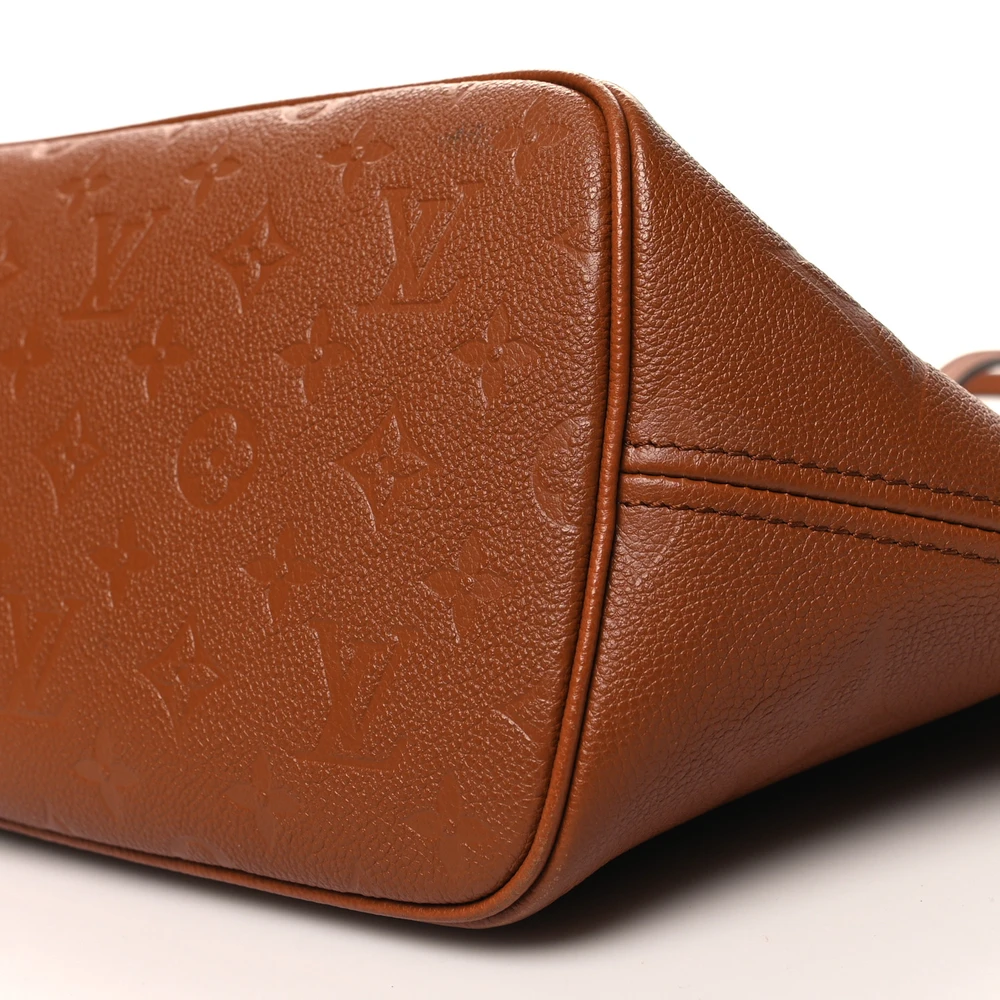 Neverfull MM Super Clone Cognac Empreinte Monogram Giant Leather Gold Hardware Tote Bag - Image 8