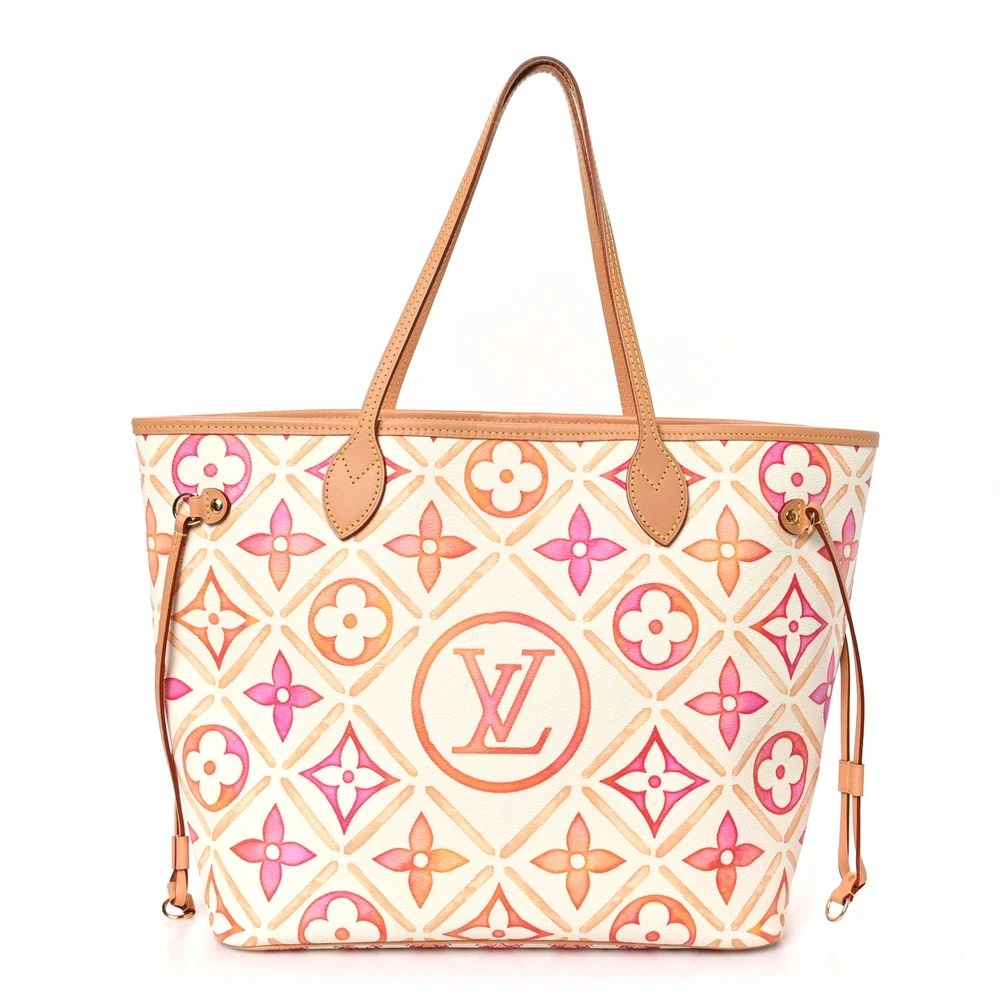 Neverfull MM 1:1 Replica Monogram Giant By The Pool 2.0 Canvas Gold Hardware Tote Bag