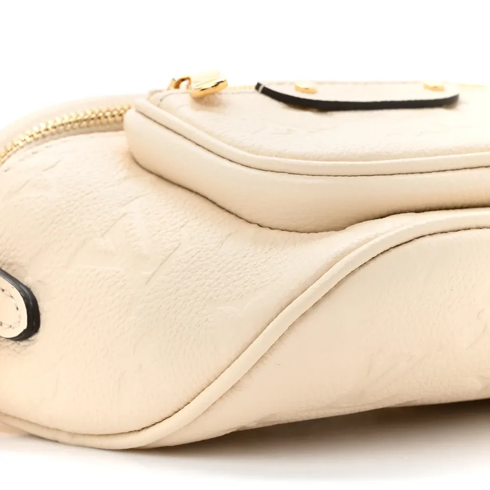 Mini Bumbag 1:1 Replica Cream Empreinte Leather Everyday Crossbody Bag - Image 4
