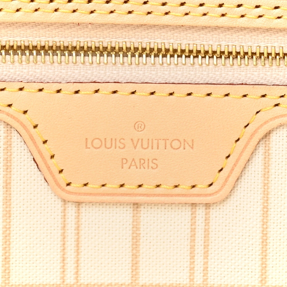 Neo Neverfull GM Super Clone Damier Azur Canvas Beige Interior Gold Hardware Tote Handbag - Image 4