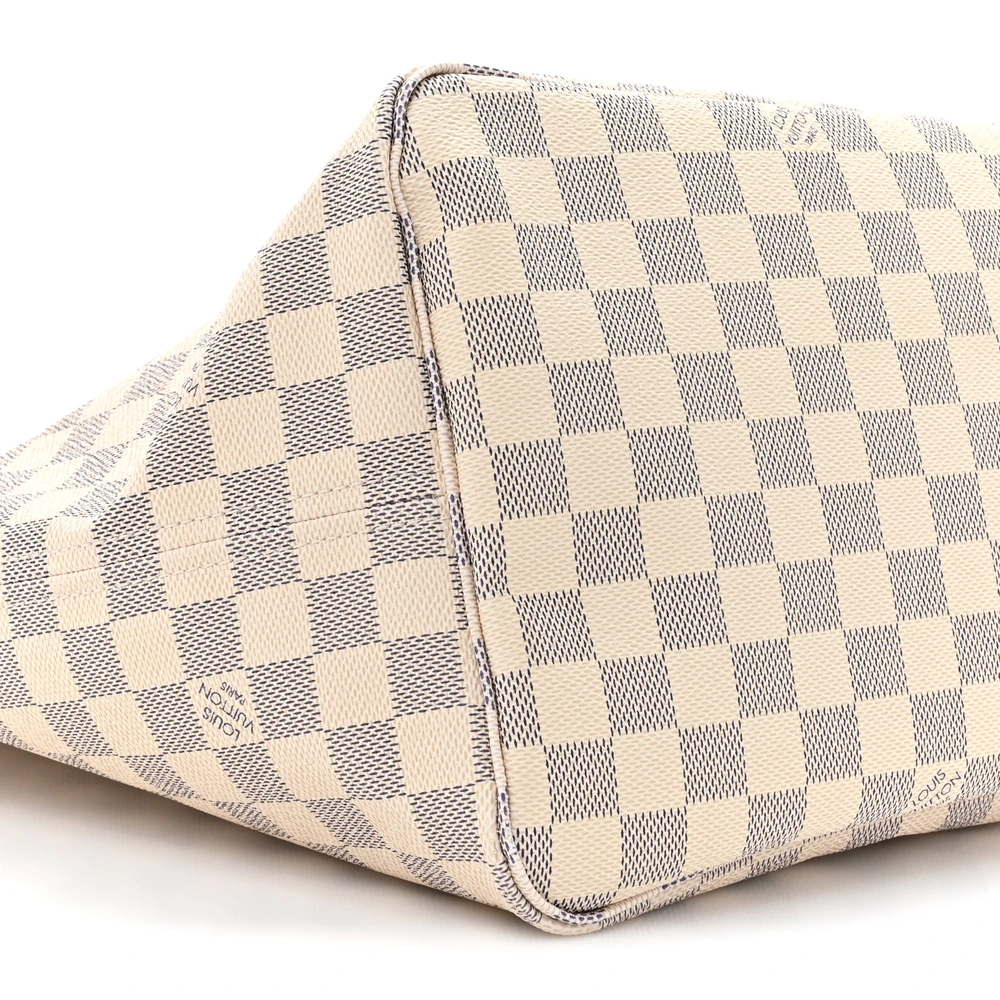 Neo Neverfull GM Super Clone Damier Azur Canvas Beige Interior Gold Hardware Tote Handbag - Image 8