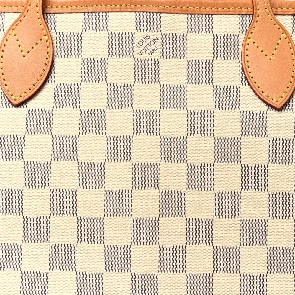 Neverfull PM 1:1 Replica Damier Azur Checkered Canvas Shoulder Bag - Image 6